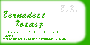 bernadett kotasz business card